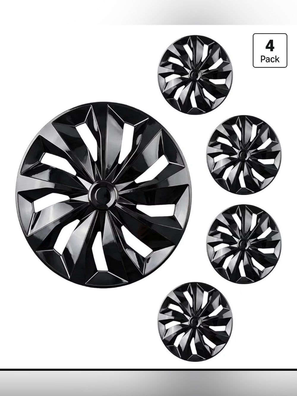 Hubcaps Wheel Covers Replacement R15 Size Hub Caps Universal-Fit Steel